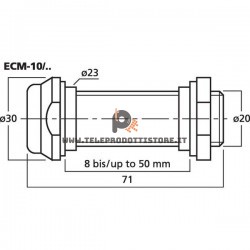 ECM-10/SW Monacor microfono da incasso altare tavolo leggio phantom