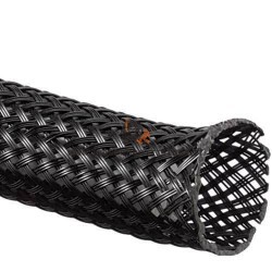 Guaina espandibile intrecciata per cavi calza NERO diametro 8,8 mm antitaglio