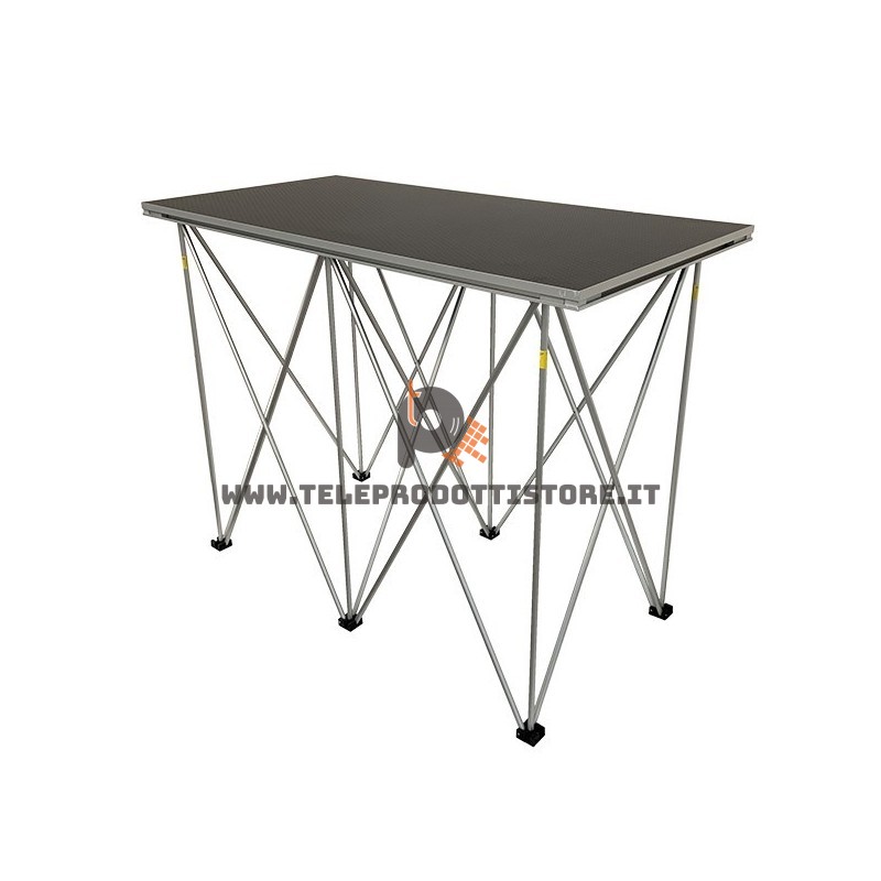 ZZTMDJ120 Zzipp Tavolo consolle per dj ripiegabile alluminio 60x120