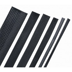 Guaina espandibile intrecciata per cavi calza NERO diametro 25mm antitaglio