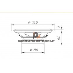 CH170Z Ciare Woofer doppio cono bicono 6,5'' 165mm 4Ohm 150W altoparlante CH 170 CH-170Z