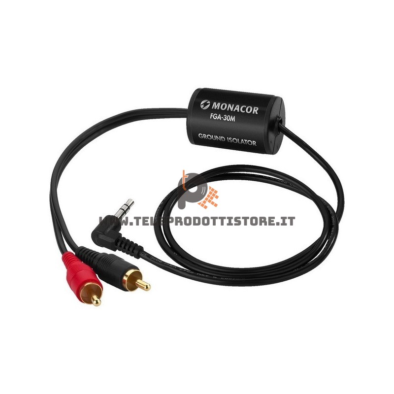 FGA-30M Filtro anti disturbo RCA jack aux 3,5 per interferenze PC laptop notebook Monacor