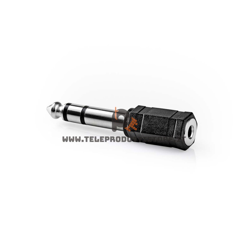 Adattatore jack cuffia 3,5 mm stereo su 6,3 mm stereo maschio cuffie