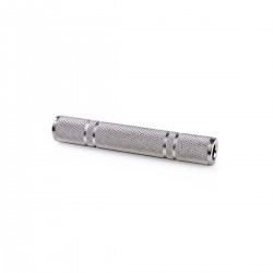 Connettore giunto Jack 6.3 stereo in metallo cromato per prolunga femmina