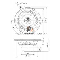 6FE125 Faital PRO Woofer altoparlante 6" 18 cm 200 W 8 Ohm