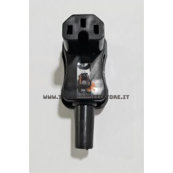 Presa Alimentazione IEC C13 VDE Femmina volante 10A/250V Angolata
