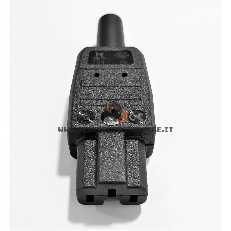 Presa di alimentazione IEC C13 VDE in rame spina connettore femmina 3 poli volante