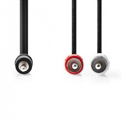 Cavo ad Y sdoppiatore Jack 3,5 su doppio RCA maschio 3 m. collegamento aux PC mixer
