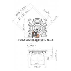 4FE35 Faital PRO Woofer altoparlante 4" 16 Ohm 4FE35-16 fullrange Faitalpro