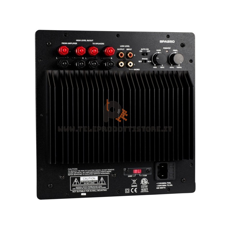 SPA250 Dayton Audio Modulo amplificatore attivo da incasso 250w per subwoofer amplificato SPA-250 CLASSE A/B