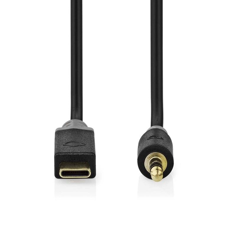 Cavo USB-C Jack da 3,5 mm adattatore HIFI schermato 1 m. contatti dorati aux USB C