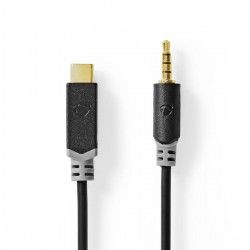 Cavo USB-C Jack da 3,5 mm adattatore HIFI schermato 1 m. contatti dorati aux USB C