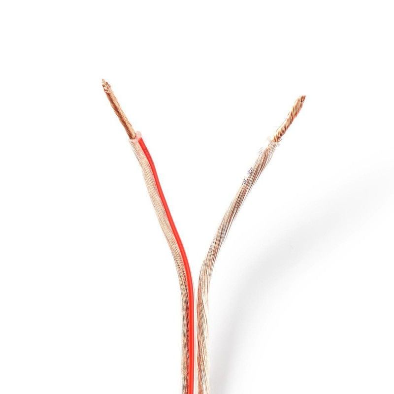 Cavo 2X1,5 mm. Piattina bipolare per altoparlanti HI-FI trasparente