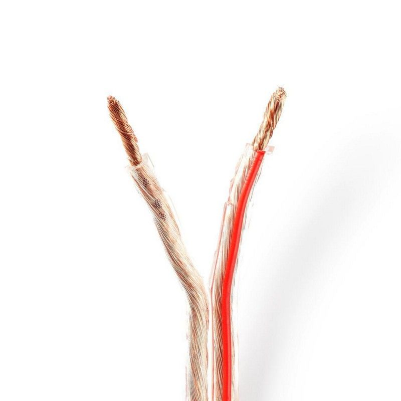 Cavo 2X4 mm. Piattina bipolare per altoparlanti HI-FI trasparente