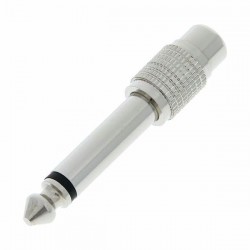 Adattatore jack 6,3 mono TS ad RCA femmina in metallo professionale