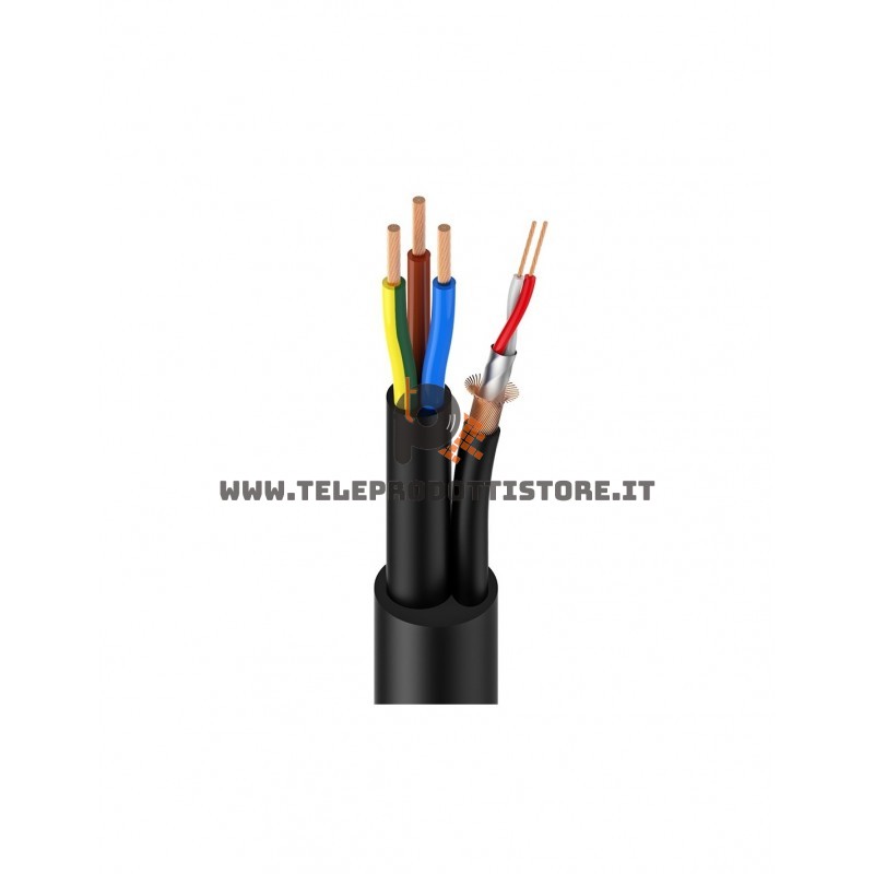 Cavo audio professionale phono rete segnale + corrente