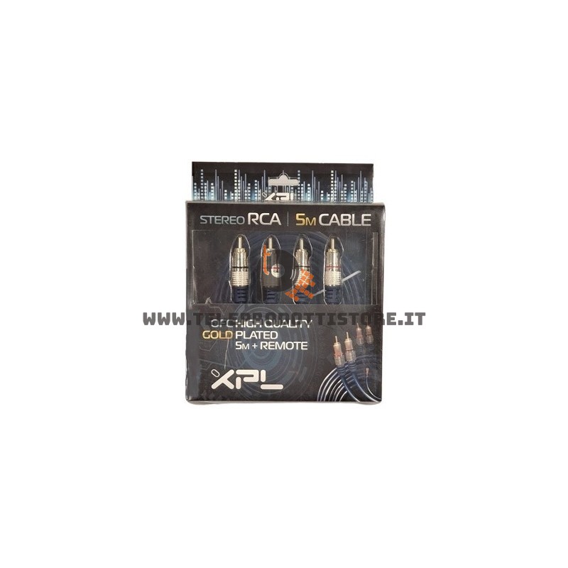 XPL CV005 Cavo RCA 5 metri con remote segnale audio di collegamento schermato