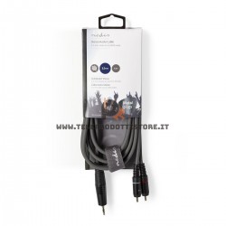 Cavo ad Y sdoppiatore Jack 3,5 su doppio RCA maschio 3 metri collegamento PC mixer