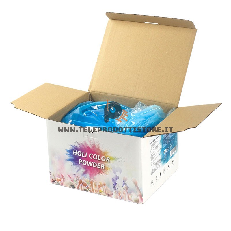 HOL5-AZ Ohfx polvere holi party azzurra atossica lavabile 5kg azzurro
