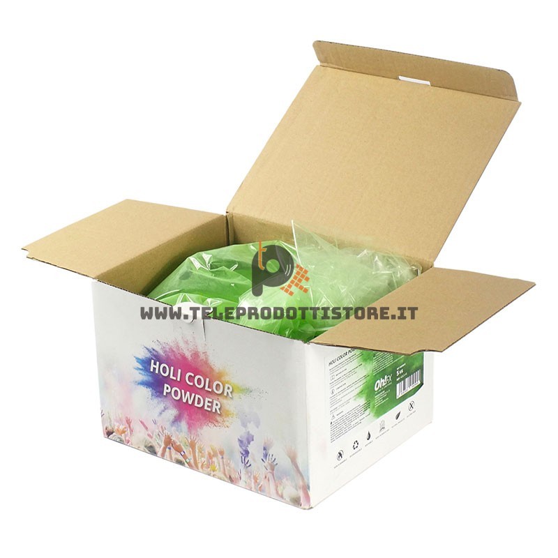 HOL5-VE Ohfx polvere holi party verde atossica lavabile 5kg Monacor 1 - Teleprodotti 