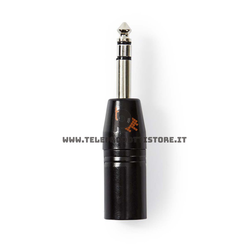 Adattatore jack bilanciato TRS maschio 6,3 mm su XLR maschio canon