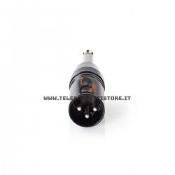 Adattatore jack sbilanciato TS maschio 6,3 mm su XLR maschio canon