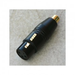 Adattatore XLR femmina su RCA femmina nero per segnale audio