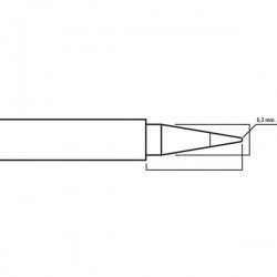 Punta di ricambio per stilo stazione saldante 0.3 mm. Monacor Lafayette SDD-9 SDD 9 saldatore