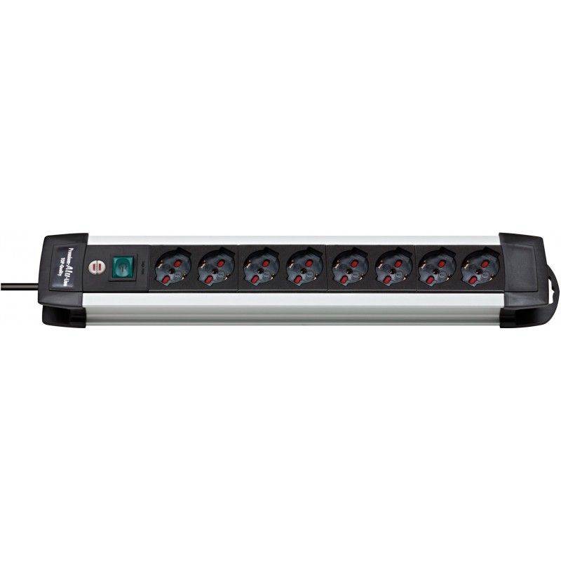 Brennenstuhl Ciabatta elettrica Premium-Alu-Line 8 prese multipresa 3m