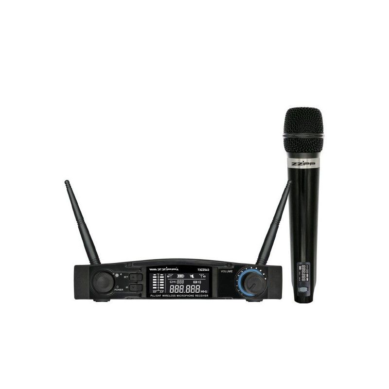 TXZZ540 Zzipp kit radio microfono wireless palmare gelato UHF 48ch radiomicrofono