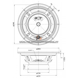 10FE300 Faital PRO Woofer altoparlante 10" 500W 8Ohm 10FE300-8 Faitalpro