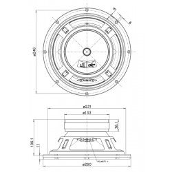 10FE330 Faital PRO Woofer altoparlante 10" 500W 8Ohm 10FE330-8 Faitalpro