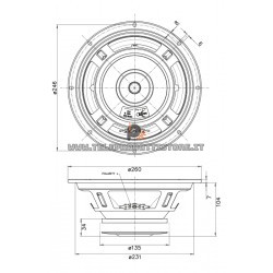 10FE400 Faital PRO Woofer altoparlante 10" 400 W 8 Ohm