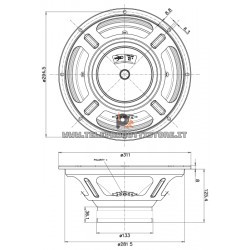 12FE300 Faital PRO Woofer altoparlante 12" 500W 8Ohm