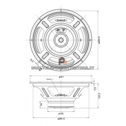 12FE400 Faital PRO Woofer altoparlante 12" 400W 8Ohm