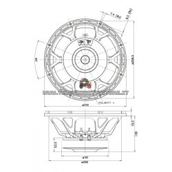 12RS430 Faital PRO Woofer altoparlante 12" 800W 8Ohm