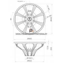 18FH500 Faital PRO Woofer altoparlante 18" 1200W  4Ohm