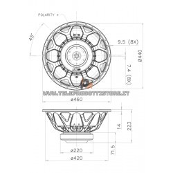 18HW1070 Faital PRO Woofer altoparlante 18" 3200W  4Ohm