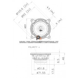 3FE22 Faital PRO Woofer altoparlante neodimio 3" 40W 16 Ohm Fullrange 3FE22-16