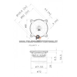 3FE25 Faital PRO Woofer altoparlante 3" 40 W 16 Ohm fullrange 3FE25-16
