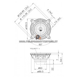 4FE42 Faital PRO Woofer altoparlante neodimio 4" 80W fullrange 8 Ohm 4FE42-8