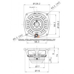 5PR160 Faital PRO Woofer altoparlante 5" 240W 8Ohm
