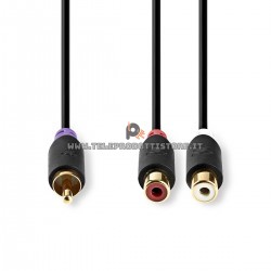 Cavo ad Y sdoppiatore RCA maschio su doppio RCA femmina adattatore di segnale