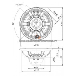 10HX240 Faital PRO Woofer coassiale 10" 500W 8Ohm 10HX240-8