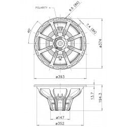 15FX600 FaitalPRO Woofer neodimio 15" 1400 W 8 Ohm 15FX600-8