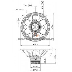 15HX500 FaitalPRO Woofer neodimio 15" 800W 8 Ohm 15HX500-8