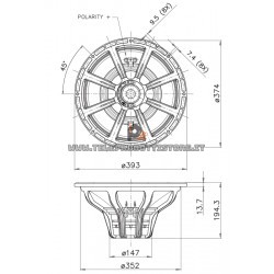 15XL1200 FaitalPRO Woofer neodimio 15" 2800W 8 Ohm 15XL1200-8