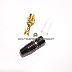 Coppia spinotti RCA femmina placcato oro ingresso cavo: 6.5mm connettori