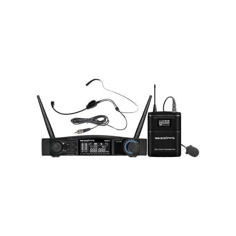 TXZZ541 Zzipp set radiomicrofono wireless ad archetto uhf 48 canali trasmettitore bodypack