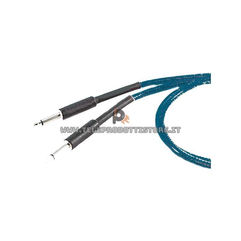 Zzipp Cavo Jack 6,3 mm. blu per strumenti 6 m. per chitarra basso mono sbilanciato